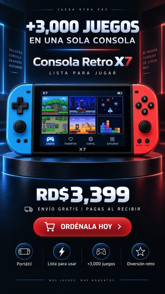 CONSOLA DE JUEGOS RETRO X7