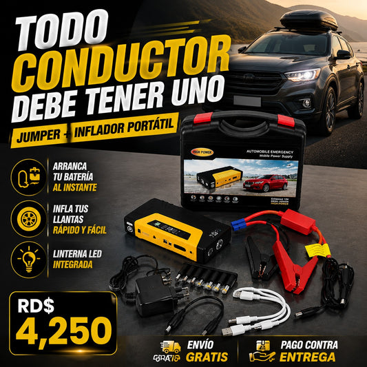 Kit Salvame el día | Jumper e Inflador de Llantas